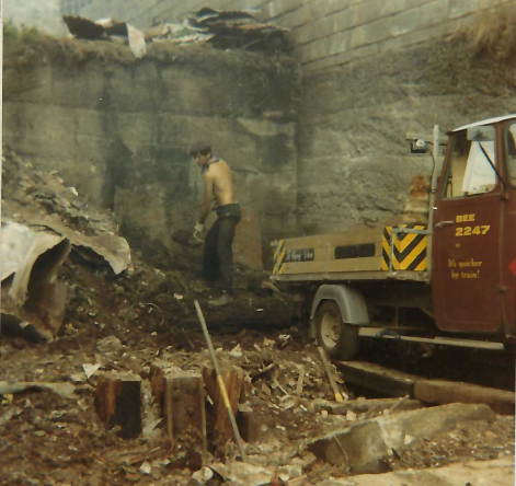 Demolition at Christow Station